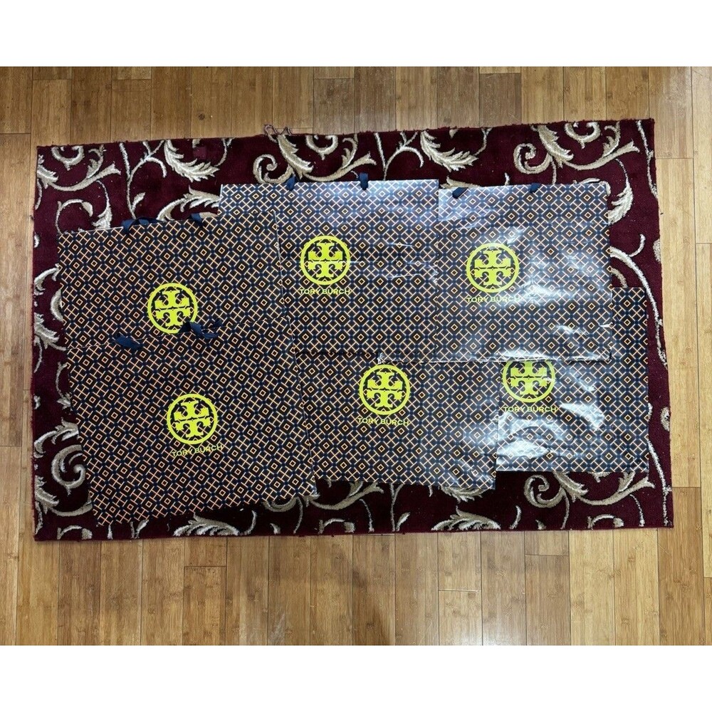 Tory Burch Large Paper Bag Gift Shopping Tote Six Bag Authentic 16 x 12" x 6"